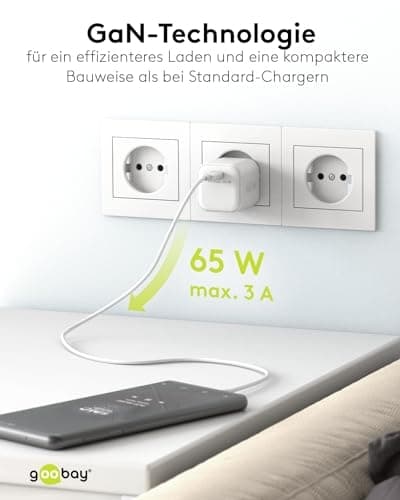 Goobay 65370 Mobile Device Charger Hovedtelefoner - Laptop - Smartphone - Tablet Hvid AC Hurtig opladning indendørs (65370)