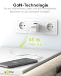 Miniatyrbillede 4 af 5: Goobay 65370 Mobile Device Charger Hovedtelefoner - Laptop - Smartphone - Tablet Hvid AC Hurtig opladning indendørs (65370)