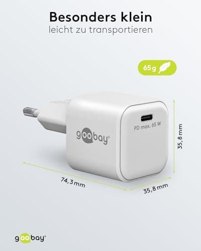 Goobay 65370 Mobile Device Charger Hovedtelefoner - Laptop - Smartphone - Tablet Hvid AC Hurtig opladning indendørs (65370)