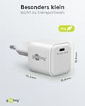 Miniatyrbillede 2 af 5: Goobay 65370 Mobile Device Charger Hovedtelefoner - Laptop - Smartphone - Tablet Hvid AC Hurtig opladning indendørs (65370)