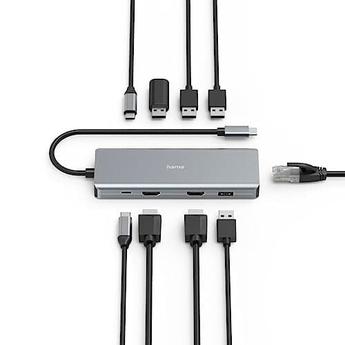Hama CONNECT2Media - USB Typ-C - HDMI - RJ-45 - USB 3.2 Gen 1 (3.1 Gen 1) Typ-A - USB 3.2 Gen 2 (3.1 Gen 2) Typ-C - 5000 Mbit/s - 4096 x 2160 pixlar -