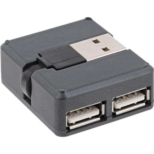 InLine USB 2.0 4-portshubb - USB-A hane till 4x USB-A hona - kabel 4cm (33293L)