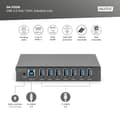 Miniatyrbild 2 av 6: DIGITUS industriell 7-ports USB-hubb - 7X USB-A - USB 3.0-5 Gbps - USB SuperSpeed - 15 kV ESD-skydd - DIN-skena montering - svart