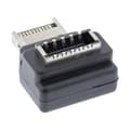 Miniatyrbild 2 av 3: InLine® USB 3.2-adapter intern, frontpanel USB-E-kontakt till USB-E-uttag 90°