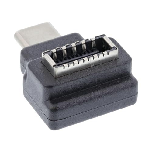 InLine® USB 3.2-adapter, USB-C-kontakt till internt USB-E-uttag på frontpanelen