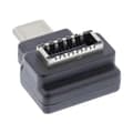 Miniatyrbild 2 av 3: InLine® USB 3.2-adapter, USB-C-kontakt till internt USB-E-uttag på frontpanelen
