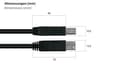 Miniatyrbillede 6 af 6: Alcasa UK30P-AB-010S USB-kabel 1 m USB 3.2 Gen 1 (3.1 Gen 1) USB A USB B Sort (UK30P-AB-010S)
