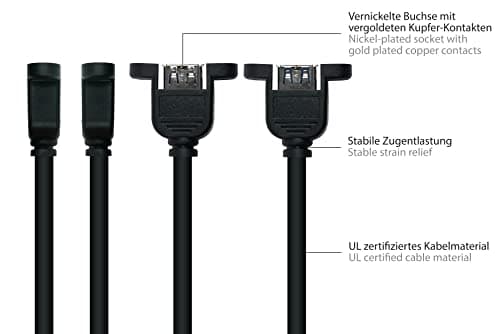 Alcasa UK30P-AEA-030S USB-kabel 3 m USB 3.2 Gen 1 (3.1 Gen 1) USB A Svart (UK30P-AEA-030S)