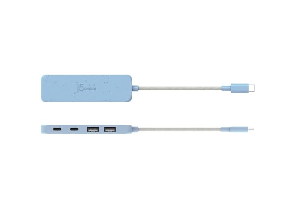 j5create JCH342EC - Hubb - miljövänlig, USB-C - 2 x USB 3.2 Gen 2 + 2 x USB-C 3.2 Gen 2 - skrivbordsmodell