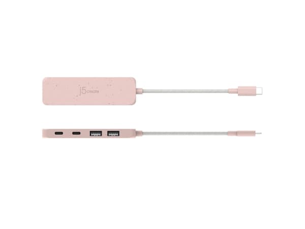 j5create JCH342ER - Hubb - miljövänlig, USB-C - 2 x USB 3.2 Gen 2 + 2 x USB-C 3.2 Gen 2 - skrivbordsmodell
