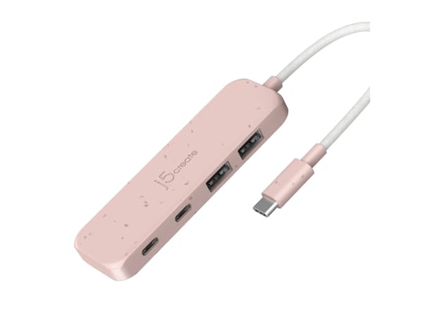 j5create JCH342ER - Hubb - miljövänlig, USB-C - 2 x USB 3.2 Gen 2 + 2 x USB-C 3.2 Gen 2 - skrivbordsmodell