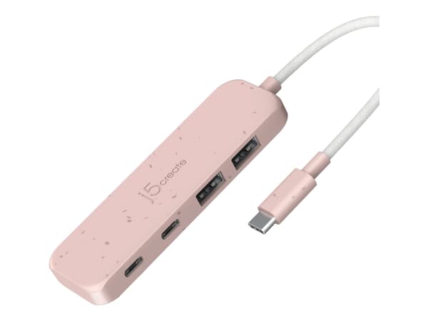 j5create JCH342ER - Hubb - miljövänlig, USB-C - 2 x USB 3.2 Gen 2 + 2 x USB-C 3.2 Gen 2 - skrivbordsmodell