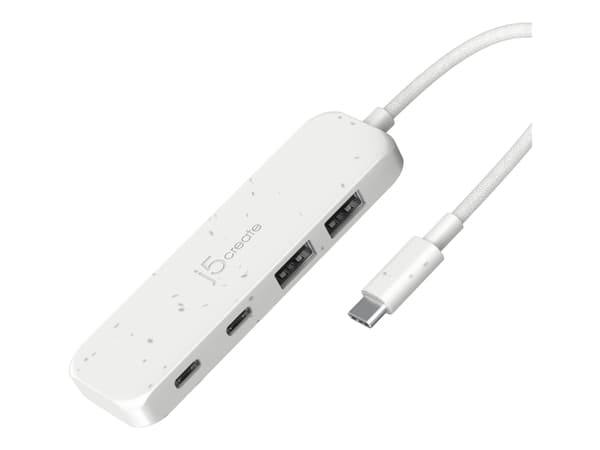 j5create JCH342EW - Hubb - miljövänlig, USB-C - 2 x USB 3.2 Gen 2 + 2 x USB-C 3.2 Gen 2 - skrivbordsmodell