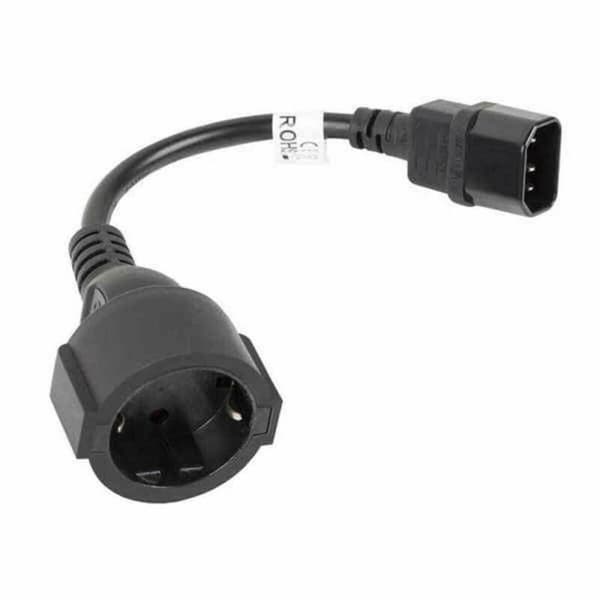 Virtajohto Lanberg CA-C14E-10CC-0018-BK Musta 20 cm