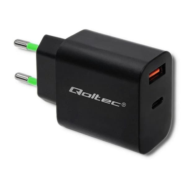 Vægoplader Qoltec 51713 Sort 18 W Sort