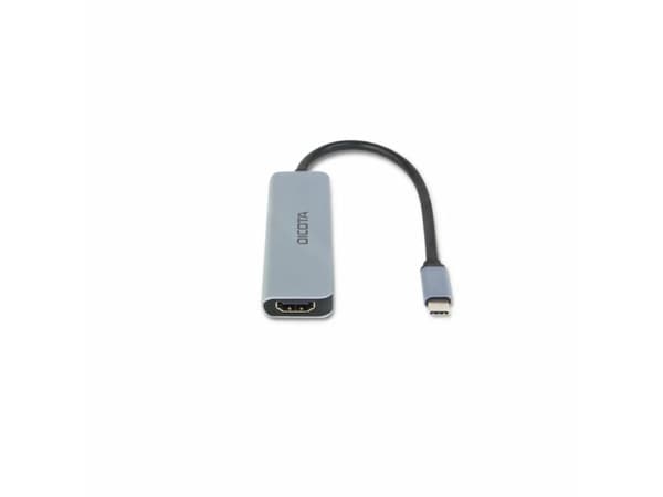DICOTA D32060, USB Type-C, HDMI, USB 4 Type-A, USB Type-C, 30 Hz, 3840 x 2160, hopea, 100 W