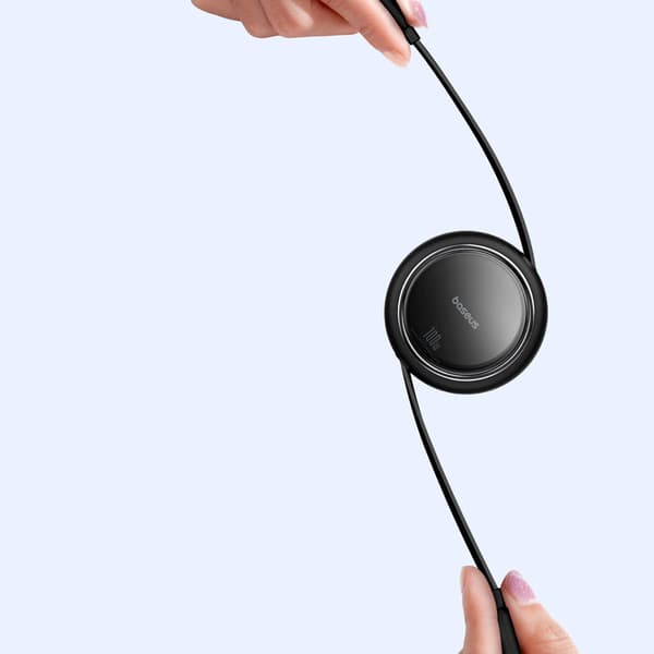 Baseus Free2Draw Mini USB-C - USB-C 100W 1 metrin ulosvedettävällä kaapelilla - musta