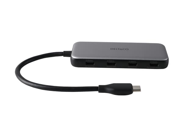 DELTACO - Hubb - 5 Gbps, USB-C - 1 x USB-C (Power Delivery 3.0) + 3 x USB-C - skrivbordsmodell
