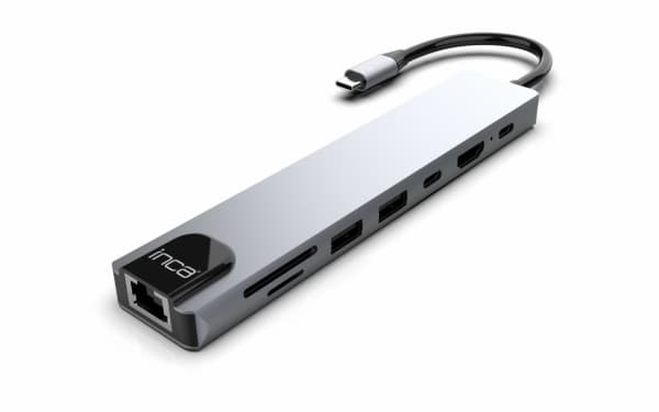 Inca ITPC-7T, USB Type-C, HDMI, RJ-45, USB 2.0, USB 3.0, USB Type-C, 1000 Mbit/s, 30 Hz, 3840 x 2160 pikseliä, Alumiini