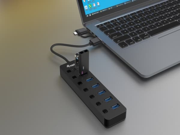 Equip 128965, USB 3.2 Gen 1 (3.1 Gen 1) Typ-A, USB 3.2 Gen 1 (3.1 Gen 1) Typ-A, 5000 Mbit/s, Sort, Akrylonitrilbutadienstyren, 0,3 m