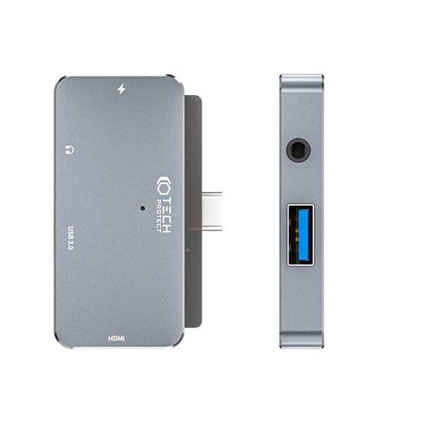 Tech-Protect V6-Hub Adapter 4in1 - Grå