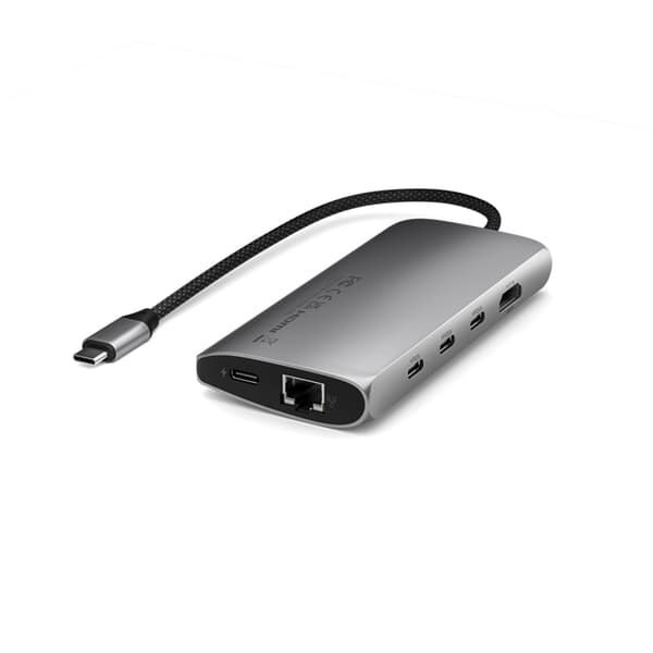 Satechi USB-C Multiport HUB 8K med Ethernet V3 - Rymdgrå