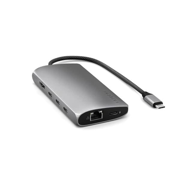 Satechi USB-C Multiport HUB 8K med Ethernet V3 - Rymdgrå