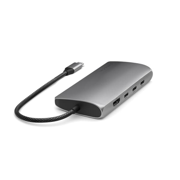 Satechi USB-C Multiport HUB 8K med Ethernet V3 - Rymdgrå