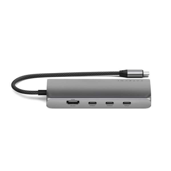 Satechi USB-C Multiport HUB 8K med Ethernet V3 - Rymdgrå