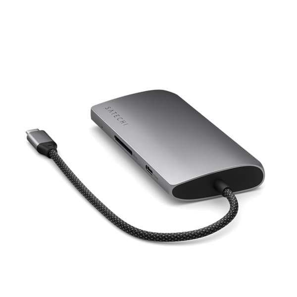 Satechi USB-C Multiport HUB 8K med Ethernet V3 - Rymdgrå