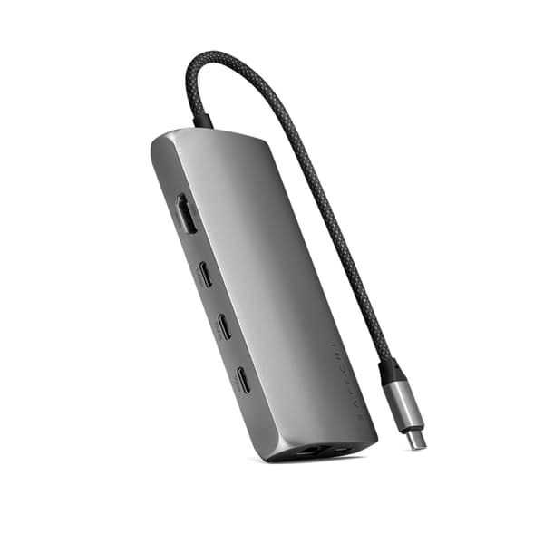 Satechi USB-C Multiport HUB 8K med Ethernet V3 - Rymdgrå