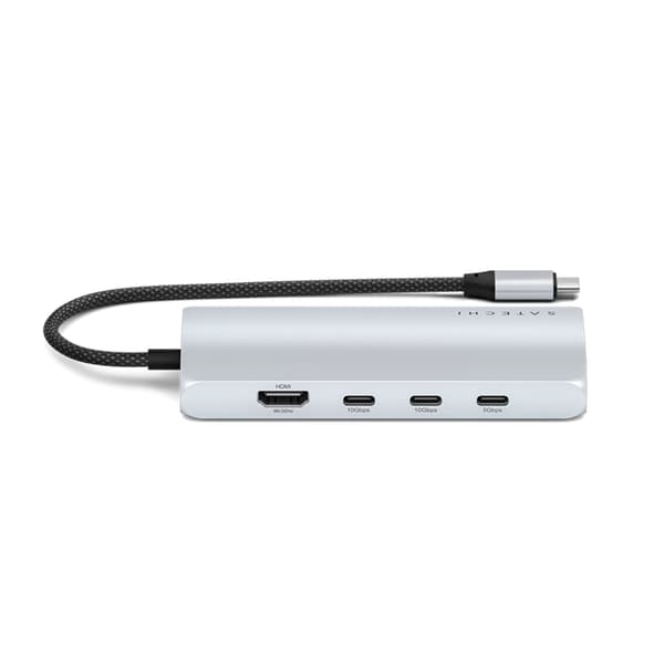 Satechi USB-C Multiport HUB 8K med Ethernet V3 - Silver