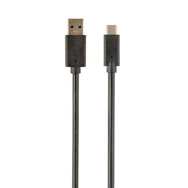 USB – USB-C -kaapeli 1,8 m, musta – 600 Mt/s tiedonsiirto, kullatut liittimet