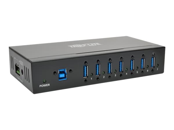 Eaton Tripp Lite series 7-Port USB 3.0 Hub SuperSpeed with Dedicated 2A USB Charging iPad Tablet Metal - Hubb - 7 x SuperSpeed USB 3.0 - DIN-skenmont