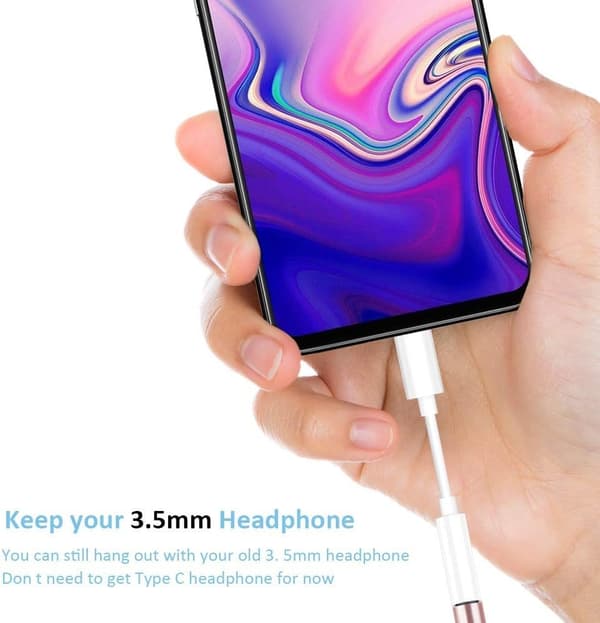 2x Adapter USB-C til 3,5 mm hvid