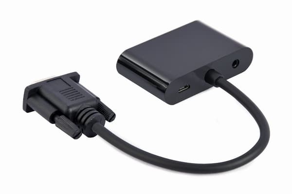 Gembird A-VGA-HDMI-02 videokabeladapter 0,15 m HDMI + VGA (D-Sub) VGA (D-Sub) Sort