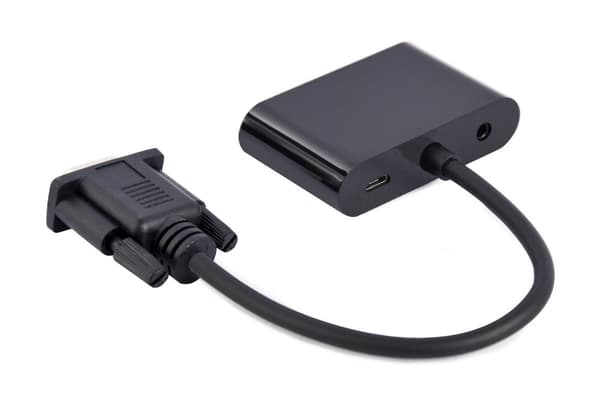 Gembird A-VGA-HDMI-02 videokabeladapter 0,15 m HDMI + VGA (D-Sub) VGA (D-Sub) Sort