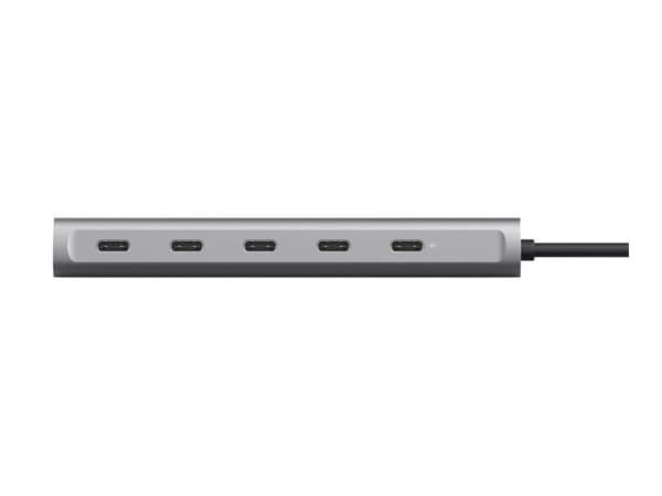 Trust Halyx - Hubb - 1 x USB-C (genomströmning) + 4 x USB-C 3.2 Gen 1 - skrivbordsmodell