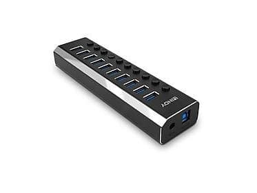 Lindy 43370, USB 3.2 Gen 1 (3.1 Gen 1) Type-B, USB 3.2 Gen 1 (3.1 Gen 1) Type-A, 5000 Mbit/s, Svart, Akrylnitrilbutadienstyren (ABS), Gjuten aluminiu
