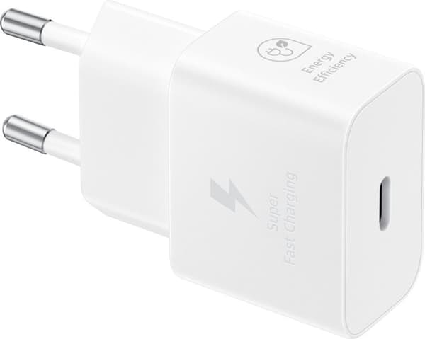 Original Samsung 25W Energieffektiv USB-C strømadapter - Uden kabel - Hvid