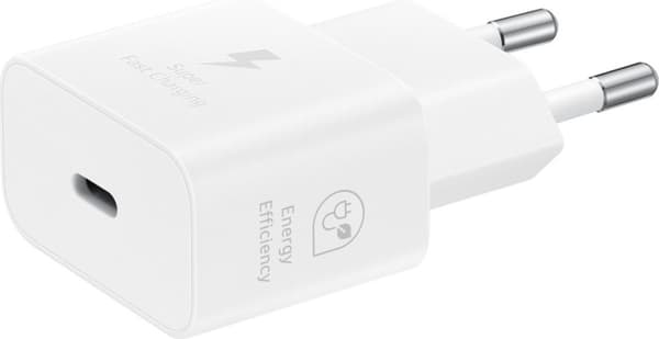 Original Samsung 25W Energieffektiv USB-C strømadapter - Uden kabel - Hvid