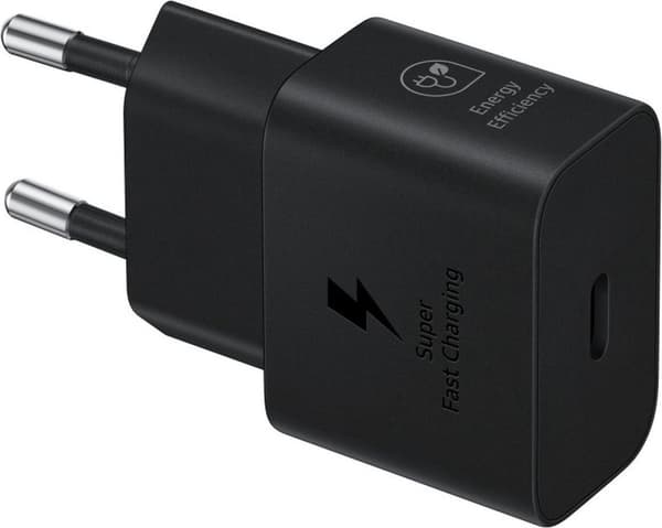 Original Samsung 25W Power Efficiency Adapter USB-C Adapter - Uden kabel - Sort