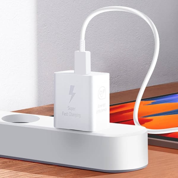 Original Samsung 25W Efficiency Adapter - inklusive USB-C kabel 1 meter - Hvid