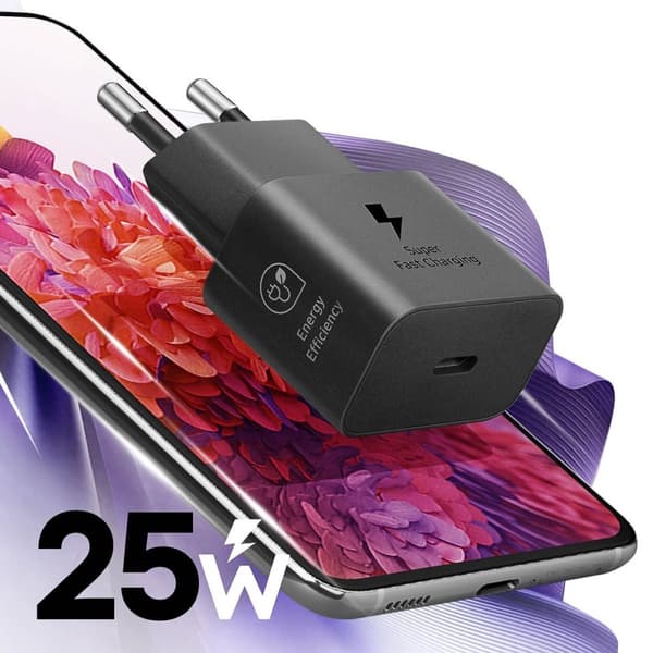 Original Samsung 25W Efficiency Adapter - inklusive USB-C kabel 1 meter - sort