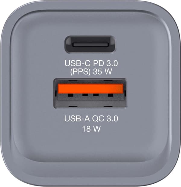 Verbatim GNC-35 GaN Oplader 2 porte 35 W USB A/C