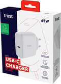 Miniatyrbild 10 av 11: Trust Maxo - Laptop toppladdare - 65 W - USB C - 2m kabel - Vit