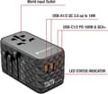 Miniatyrbillede 3 af 3: Verbatim UTA-06 GaN III universal rejseadapter
