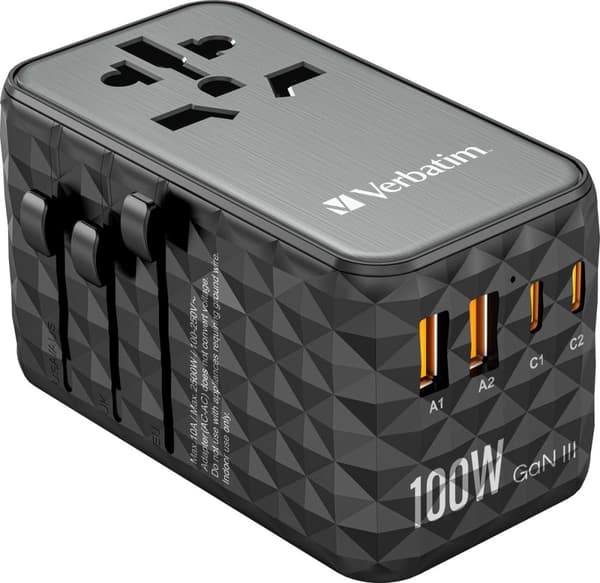 Verbatim UTA-06 GaN III universal rejseadapter