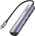 Miniatyrbild 1 av 7: UGREEN 5-i-1 USB-C-hubb 5-portar USB-kombinationshubb Svart, aluminium