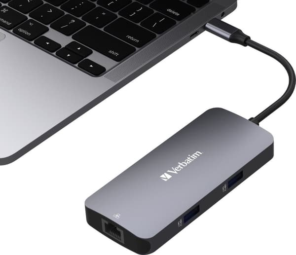Verbatim CMH-05 - USB Typ-C - HDMI - RJ-45 - USB 3.2 Gen 1 (3.1 Gen 1) Typ-C - USB Typ-C - 5000 M